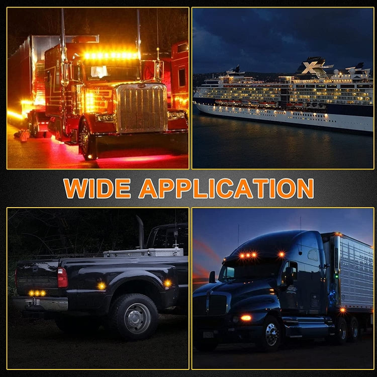 10 PCS MK-019 Car / Truck 6LEDs Side Marker Indicator Lights Bulb Lamp (White Light) - Clearance Lights by PMC TechLife | Online Shopping South Africa | PMC TechLife | Buy Now Pay Later Mobicred