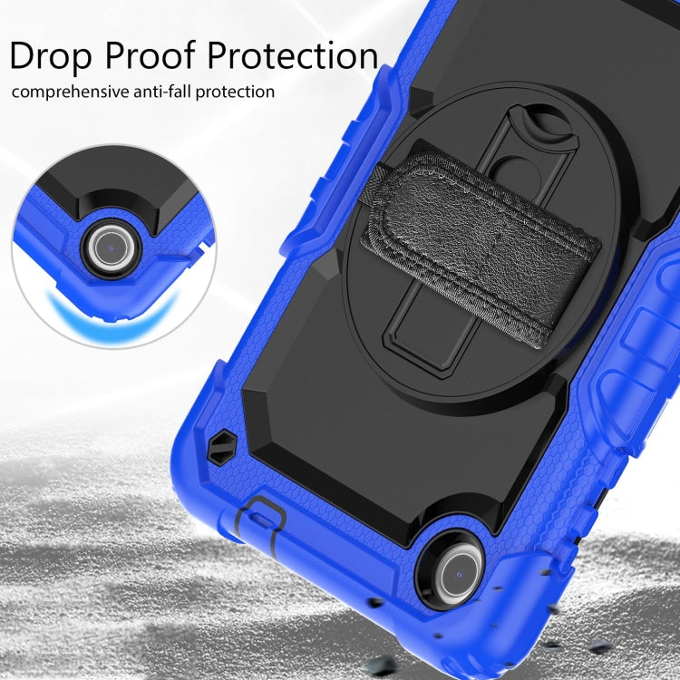 For Lenovo Tab M8 4th Gen Silicone Hybrid PC Tablet Case with Shoulder Strap(Blue) - Lenovo by PMC TechLife | Online Shopping South Africa | PMC TechLife | Buy Now Pay Later Mobicred