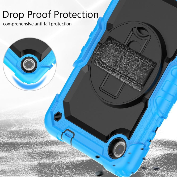 For Lenovo Tab M8 4th Gen Silicone Hybrid PC Tablet Case with Shoulder Strap(Light Blue) - Lenovo by PMC TechLife | Online Shopping South Africa | PMC TechLife | Buy Now Pay Later Mobicred