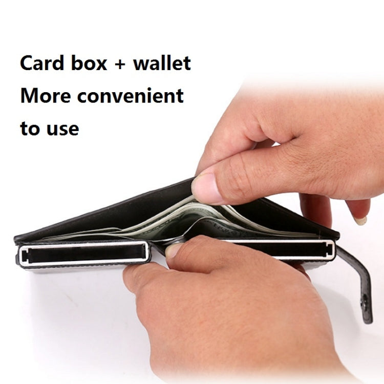 Dual Card Aluminum Alloy Card Box RFID Anti-Theft Wallet(Mad Horse Black) - free shipping - PMC TechLife - Order now!