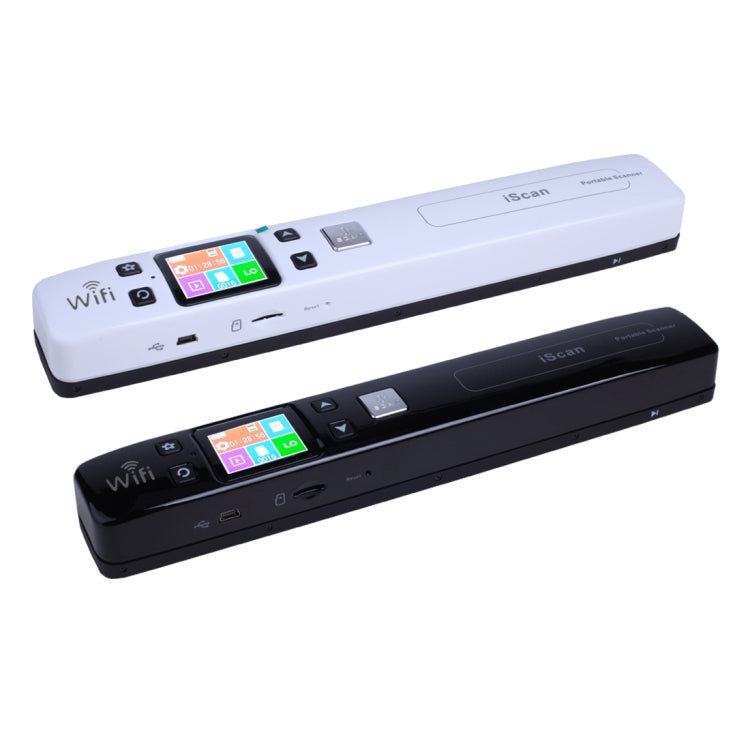 iScan02 WiFi Double Roller Mobile Document Portable Handheld Scanner with LED Display, Support 1050DPI / 600DPI / 300DPI / PDF / JPG / TF(White) - Portable Scanner by PMC TechLife | Online Shopping South Africa | PMC TechLife