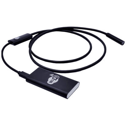 1.0MP HD Camera 30m Wireless Distance Metal WiFi Box Waterproof IPX67 Endoscope Snake Tube Inspection Camera with 6 LED for Android & iOS, Length: 1m, Lens Diameter: 9mm(Black) -  by PMC Jewellery | Online Shopping South Africa | PMC Jewellery | Buy Now Pay Later Mobicred