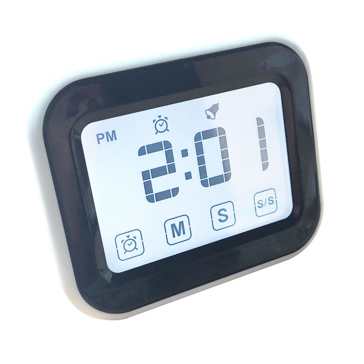 Kitchen Timer Digital Alarm Clock Large LCD Touch Screen Come with Night Light for Cooking Baking(White) - Digital Countdown by PMC TechLife | Online Shopping South Africa | PMC TechLife | Buy Now Pay Later Mobicred