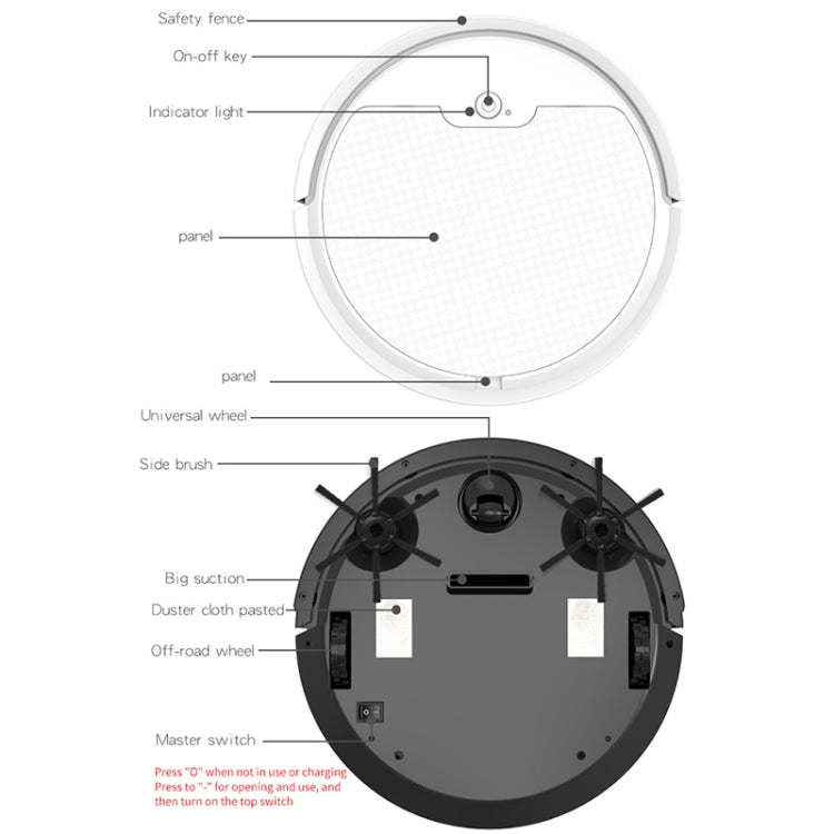 BOWAI OB8S Household Intelligent Path Charging Sweeping Robot (Black) - Robot Vacuum Cleaner by PMC TechLife | Online Shopping South Africa | PMC TechLife | Buy Now Pay Later Mobicred