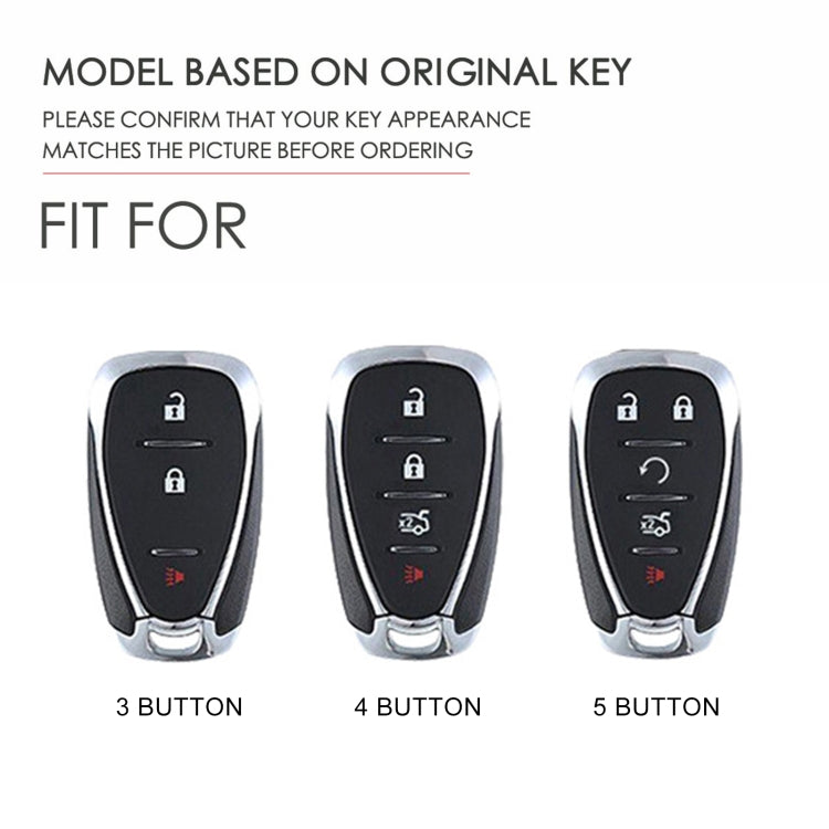 For Chevrolet 4-button Hallmo Car Cowhide Leather Key Protective Cover Key Case(Brown) - Car Key Cases by Hallmo | Online Shopping South Africa | PMC TechLife | Buy Now Pay Later Mobicred