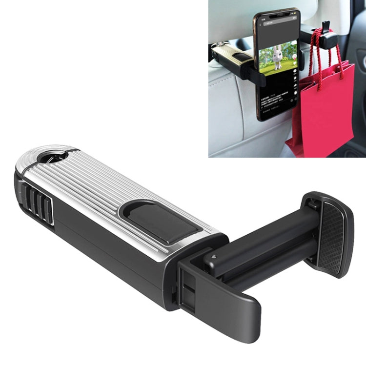 G202 Car Creative Phone Bracket Hook 360 Degree Rotating Telescopic Bracket(Silver) - Car Holders by PMC TechLife | Online Shopping South Africa | PMC TechLife | Buy Now Pay Later Mobicred