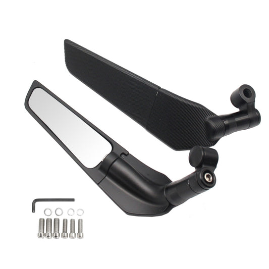 Motorcycle Modification Fixed Wind Wing Rearview Mirror (Black) - Side Mirrors by PMC Jewellery | Online Shopping South Africa | PMC Jewellery