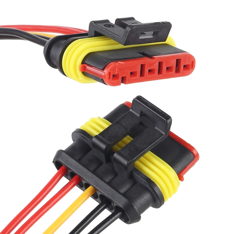 10pcs 5P Car Waterproof Plug Car Connector Plug-In, Length���10cm - Cables & Connectors by PMC TechLife | Online Shopping South Africa | PMC TechLife | Buy Now Pay Later Mobicred