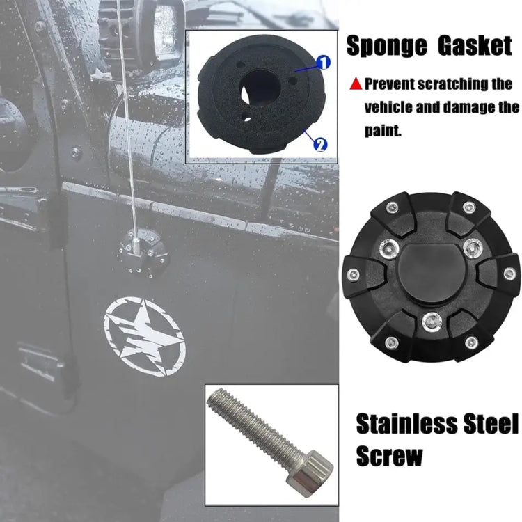 Car Antenna Base Mount Accessories for Jeep Wrangler - Aerials by PMC TechLife | Online Shopping South Africa | PMC TechLife | Buy Now Pay Later Mobicred