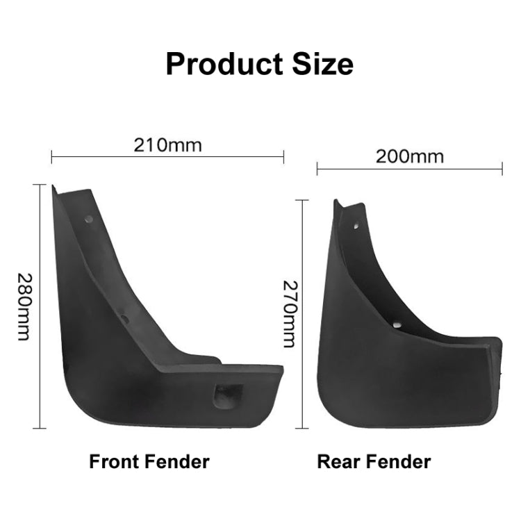 For Buick Encore 2013-2019 4pcs/Set Car Auto Soft Plastic Splash Flaps Fender Guard - Mudguards by PMC TechLife | Online Shopping South Africa | PMC TechLife | Buy Now Pay Later Mobicred