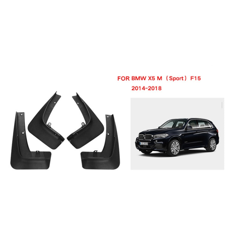 For BMW X5 M Sports F15 2014-2018 4pcs/Set Car Auto Soft Plastic Splash Flaps Fender Guard - Mudguards by PMC Jewellery | Online Shopping South Africa | PMC Jewellery | Buy Now Pay Later Mobicred