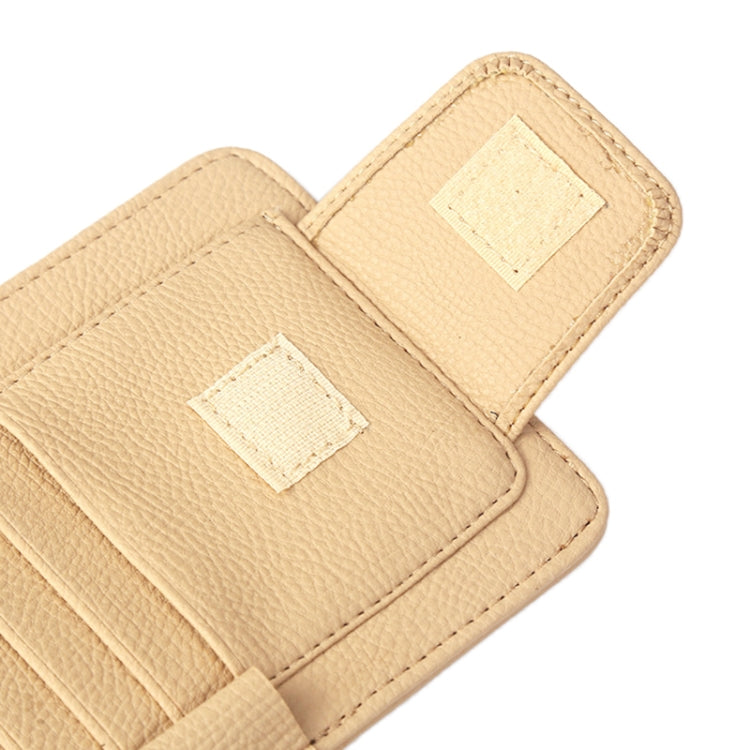 Multifunctional Car Litchi Pattern Glasses Holder Sun Visor Bill Holder (Black) - Sunglasses & Glasses Clips by PMC TechLife | Online Shopping South Africa | PMC TechLife