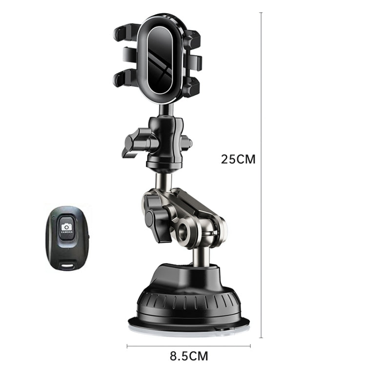 Car Universal Overhead Camera Suction Cup Phone Holder, Short Style with Bluetooth Remote Control - Car Holders by PMC Jewellery | Online Shopping South Africa | PMC Jewellery | Buy Now Pay Later Mobicred