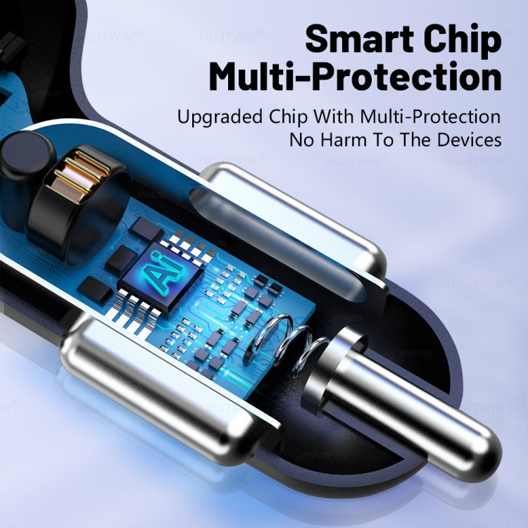 WGS-G37 5 in 1 Digital Display Super Fast Charging Car Charger with Voltmeter (Black) - Car Charger by PMC TechLife | Online Shopping South Africa | PMC TechLife | Buy Now Pay Later Mobicred