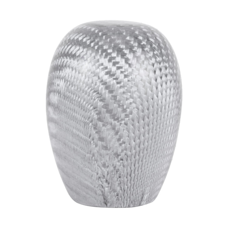 Car Carbon Fiber Pattern Gear Shift Knob Short Style Duck Egg Type Automatic Gear Head (Silver) - Shift Knob by PMC Jewellery | Online Shopping South Africa | PMC Jewellery | Buy Now Pay Later Mobicred