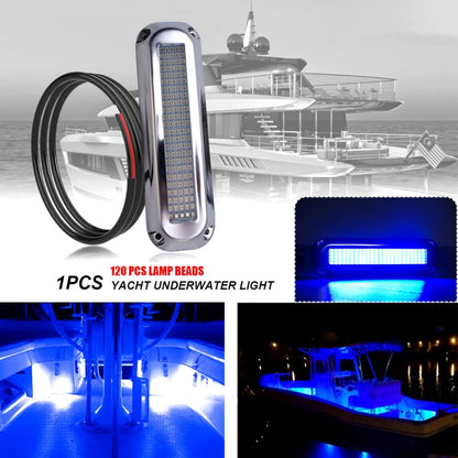 Ship / Yacht 10-30V 120LEDs Waterproof Stainless Steel Underwater Light (Red Light) - Marine Accessories & Parts by PMC Jewellery | Online Shopping South Africa | PMC Jewellery | Buy Now Pay Later Mobicred