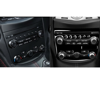 For Nissan 370Z Z34 2009- 3 in 1 Car AC Adjustment Panel Decorative Sticker, Left and Right Drive Universal (Black) - Car Interior Mouldings by PMC Jewellery | Online Shopping South Africa | PMC Jewellery | Buy Now Pay Later Mobicred