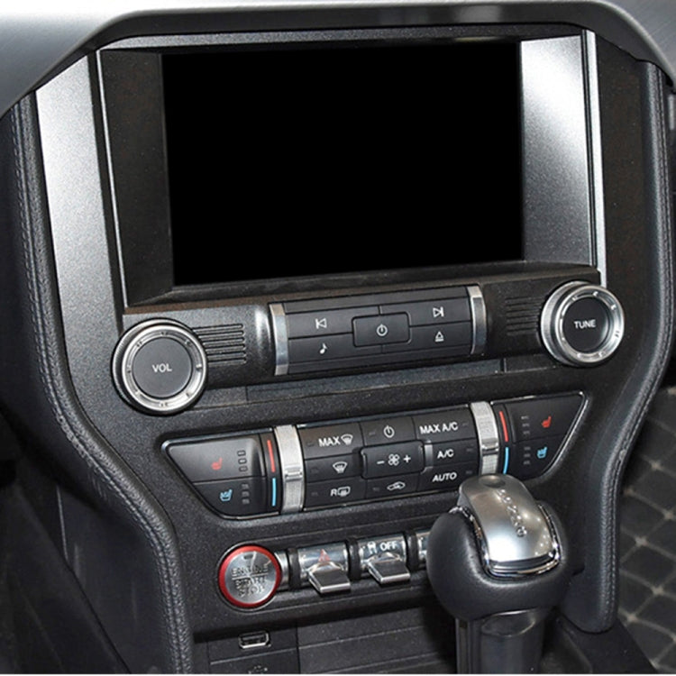 For Ford Mustang 2015-2020 Car CD Panel Decorative Sticker, Left and Right Drive Universal (Black) - Car Interior Mouldings by PMC TechLife | Online Shopping South Africa | PMC TechLife | Buy Now Pay Later Mobicred