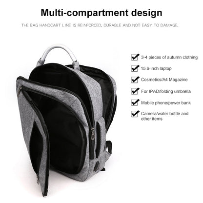 cxs-620 Multifunctional Oxford Laptop Bag Backpack (Grey) - Backpack by PMC Jewellery | Online Shopping South Africa | PMC Jewellery | Buy Now Pay Later Mobicred