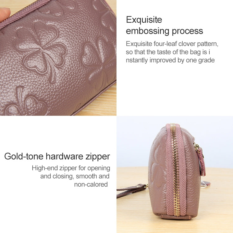 2026 Multifunctional Litchi Texture Women Large Capacity Hand Wallet Shell bag with Card Slots(Light Pink) - Wallets by PMC Jewellery | Online Shopping South Africa | PMC Jewellery | Buy Now Pay Later Mobicred