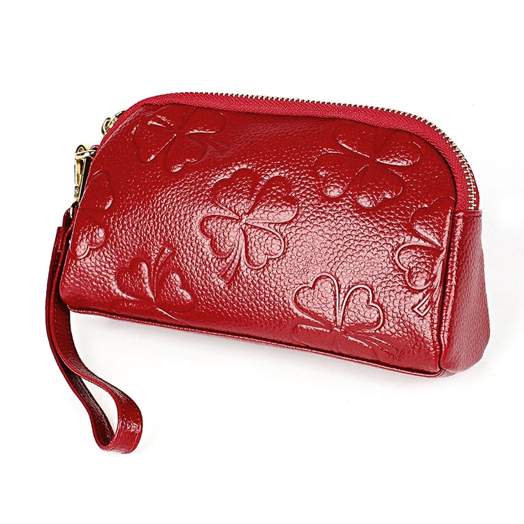 2026 Multifunctional Litchi Texture Women Large Capacity Hand Wallet Shell bag with Card Slots(Wine Red) - Wallets by PMC Jewellery | Online Shopping South Africa | PMC Jewellery | Buy Now Pay Later Mobicred