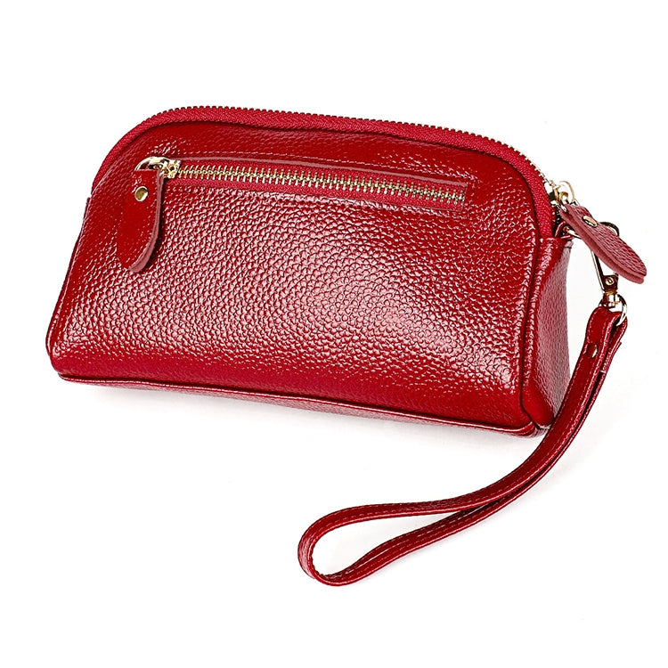 2026 Multifunctional Litchi Texture Women Large Capacity Hand Wallet Shell bag with Card Slots(Wine Red) - Wallets by PMC Jewellery | Online Shopping South Africa | PMC Jewellery | Buy Now Pay Later Mobicred