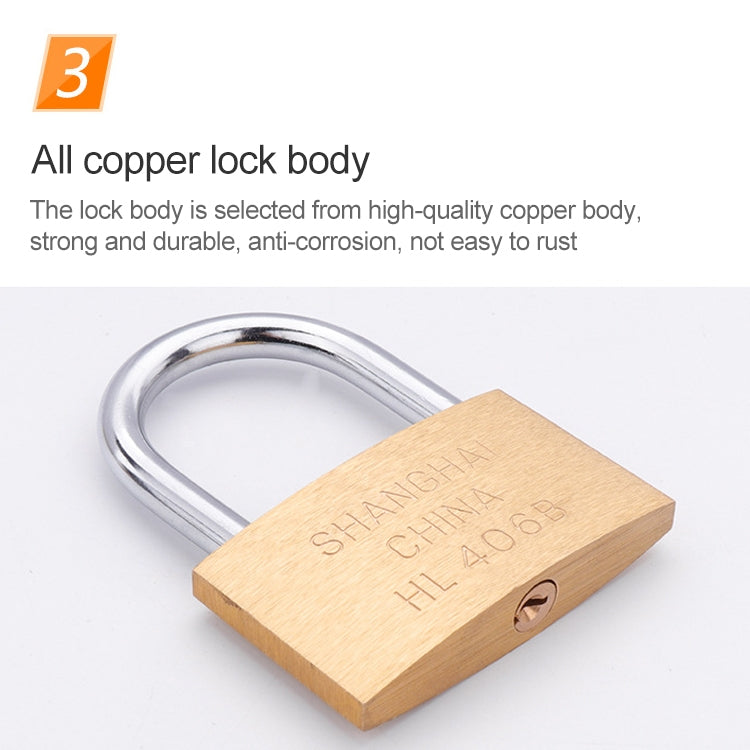 Copper Padlock Small Lock, Style: Short Lock Beam, 30mm Not Open - Padlocks by PMC TechLife | Online Shopping South Africa | PMC TechLife