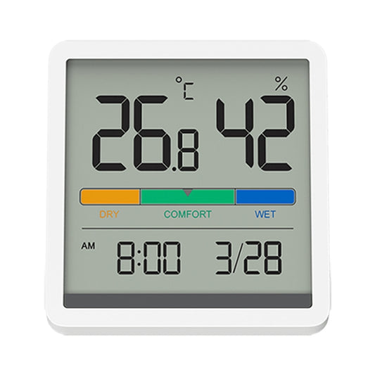 Original Xiaomi Youpin Miiiw Silent Indoor Temperaturer And Humidity Clock with Large 3.34 inch LCD Screen(White) - Indoor Thermometer by Xiaomi | Online Shopping South Africa | PMC Jewellery | Buy Now Pay Later Mobicred