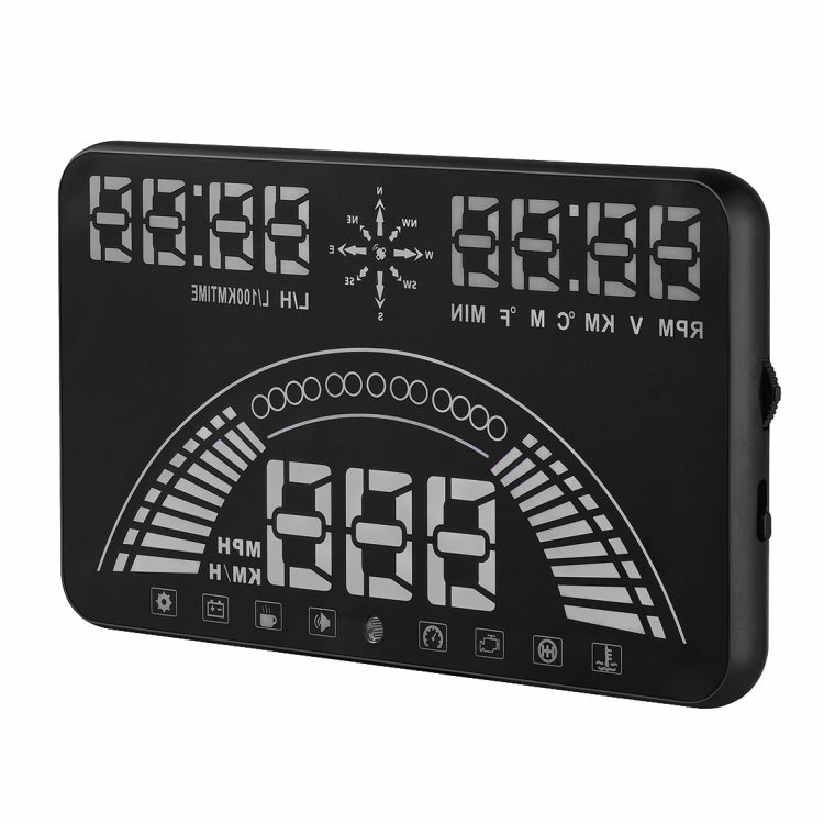 S7 5.8 inch Car GPS HUD / OBD2 Vehicle-mounted Gator Automotive Head Up Display Security System with Dual Display, Support Car Local Real Time & Real Speed & Turn Speed & Water Temperature & Oil Consu ... peed Alarm, Mile Switching, Light Sensor Functions - Head Up Display System by PMC Jewellery | Online Shopping South Africa | PMC Jewellery | Buy Now Pay Later Mobicred