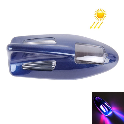 Solar Colorful Light Anti Collision Shark Fin Car Taillight LED Flash Warning Light Caution Light(Dark Blue) - Warning Lights by PMC Jewellery | Online Shopping South Africa | PMC Jewellery | Buy Now Pay Later Mobicred