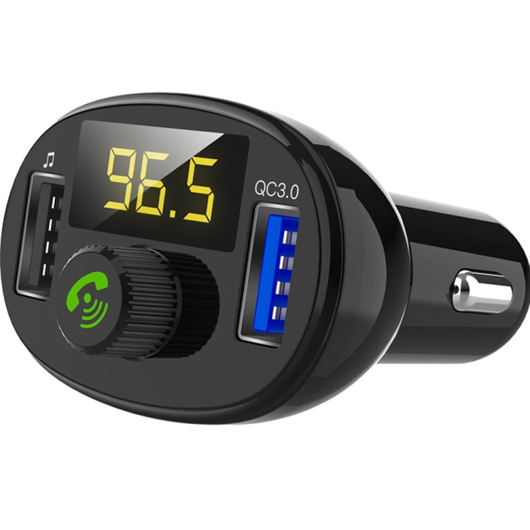 BT23 Wireless Car FM Transmitter QC 3.0 Quick Charge, Support USBx2 / Hands-free Calling(Black) - Bluetooth Car Kits by PMC Jewellery | Online Shopping South Africa | PMC Jewellery | Buy Now Pay Later Mobicred