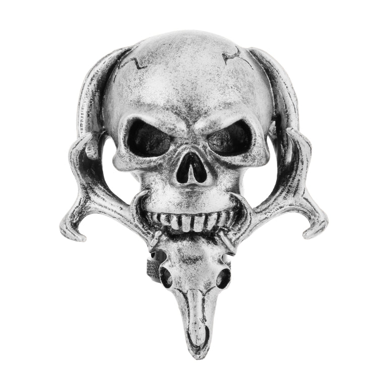 Universal Vehicle Car Creative Skull Double Heads Shaped Shifter Cover Manual Automatic Gear Shift Knob (Silver) - Shift Knob by PMC Jewellery | Online Shopping South Africa | PMC Jewellery | Buy Now Pay Later Mobicred