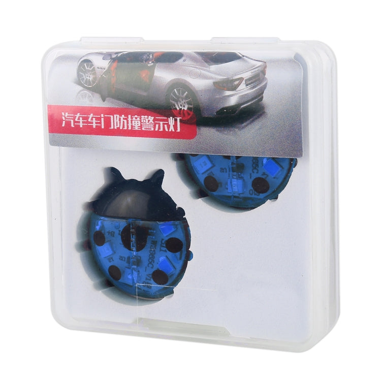 2pcs Ladybug Shape Car Door Anti-collision Colorful Warning Light(Blue) - Warning Lights by PMC Jewellery | Online Shopping South Africa | PMC Jewellery | Buy Now Pay Later Mobicred