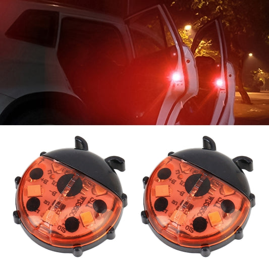 2pcs Ladybug Shape Car Door Anti-collision Colorful Warning Light(Red) - Warning Lights by PMC Jewellery | Online Shopping South Africa | PMC Jewellery | Buy Now Pay Later Mobicred