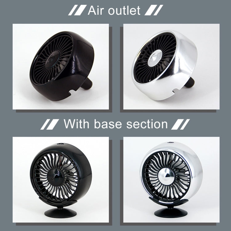 Multi-function Portable Car Air Outlet Sucker Electric Cooling Fan(Silver) - Heating & Fans by PMC TechLife | Online Shopping South Africa | PMC TechLife | Buy Now Pay Later Mobicred