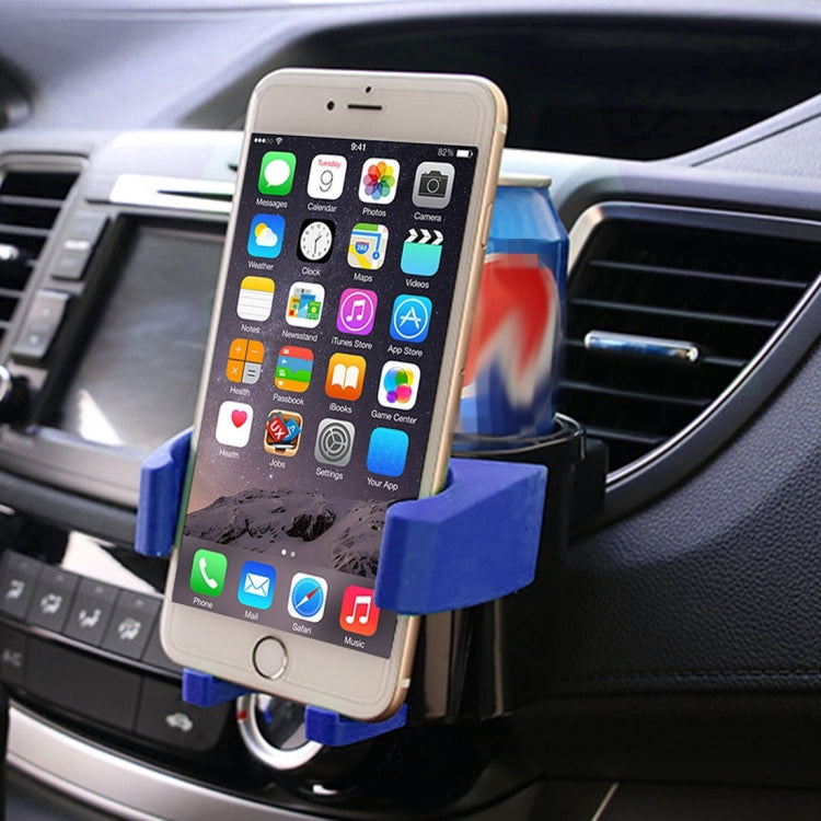 SHUNWEI SD-1027 Car Auto Multi-functional ABS Air Vent Drink Holder Bottle Cup Holder Phone Holder Mobile Mount (Blue) - Car Drink Holders by SHUNWEI | Online Shopping South Africa | PMC Jewellery | Buy Now Pay Later Mobicred