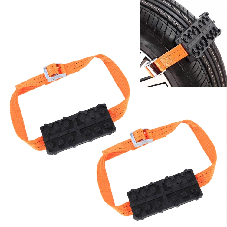 2 PCS Universal Car Snow Chains Mud Tires Traction Mat Wheel Chain Non-slip Tracks Auto Winter Road Turnaround Tool Anti Slip Grip Tracks - Ice Scraper by PMC Jewellery | Online Shopping South Africa | PMC Jewellery | Buy Now Pay Later Mobicred