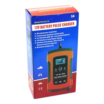 12V 6A Intelligent Universal Battery Charger for Car Motorcycle, Length: 55cm, UK Plug(Red) - Battery Charger by FOXSUR | Online Shopping South Africa | PMC Jewellery | Buy Now Pay Later Mobicred