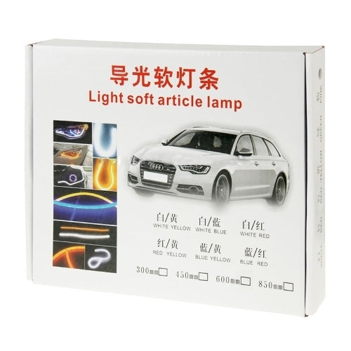 2 PCS 12V Car Daytime Running Lights Soft Article Lamp, White + Yellow Light, Length: 85cm - Running Lights by PMC TechLife | Online Shopping South Africa | PMC TechLife | Buy Now Pay Later Mobicred