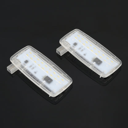 2 PCS Car DC12V / 1.5W / 6000K / 100LM LED Vanity Mirror Lamp Makeup Mirror Light with 18 SMD-3014 Lamps for BMW E93, White Light - Dome Lights by PMC Jewellery | Online Shopping South Africa | PMC Jewellery | Buy Now Pay Later Mobicred