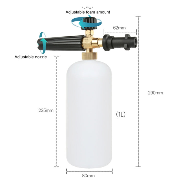 High Pressure Car Wash Foam Gun Soap Foamer Generator Water Sprayer Gun for Karcher K2 / K3, Capacity: 1L(Red) - Car Washer & Accessories by PMC Jewellery | Online Shopping South Africa | PMC Jewellery | Buy Now Pay Later Mobicred