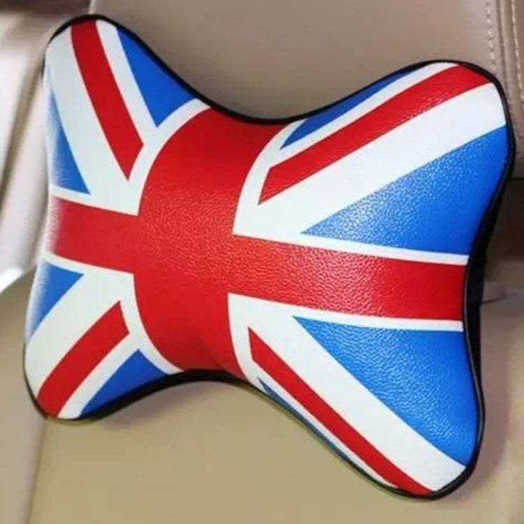 2 PCS UK Flag Pattern Car Headrest Bone Pillow(Blue) - Seat Accessories by PMC Jewellery | Online Shopping South Africa | PMC Jewellery | Buy Now Pay Later Mobicred