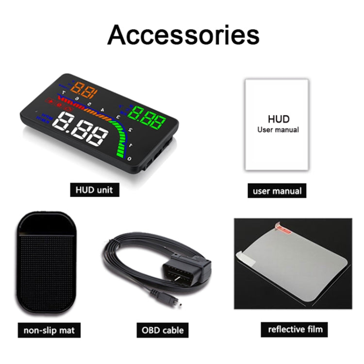 T100 OBD2 4 inch Vehicle-mounted Head Up Display Security System, Support Car Speed / Engine Revolving Speed Display / Instantaneous Fuel Consumption / Detection and Elimination Fault Code - free shipping - PMC TechLife - Order now!