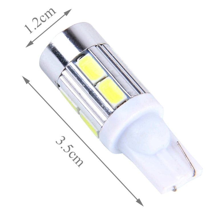 2 PCS T10 6W White Light 10 SMD 5630 LED Car Clearance Lights Lamp, DC 12V - Clearance Lights by PMC Jewellery | Online Shopping South Africa | PMC Jewellery | Buy Now Pay Later Mobicred