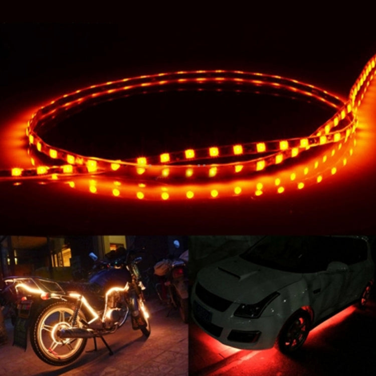 5 PCS Flow Style 45 LED 3528 SMD Waterproof Flexible Car Strip Light for Car Decoration, DC 12V, Length: 90cm(Yellow Light) - Decorative Lights by PMC Jewellery | Online Shopping South Africa | PMC Jewellery | Buy Now Pay Later Mobicred