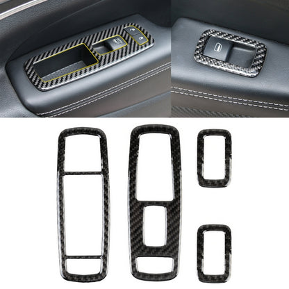 4 PCS Car Window Lift Switch Panel Carbon Fiber Decorative Sticker for Jeep Grand Cherokee 2011-2018 - Car Interior Mouldings by PMC Jewellery | Online Shopping South Africa | PMC Jewellery | Buy Now Pay Later Mobicred