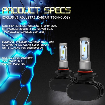 2 PCS 9006 IP65 Waterproof White Light 6 CSP LED Car Headlight Bulb,  9-36V / 18W, 6000K / 2000LM - LED Headlamps by PMC Jewellery | Online Shopping South Africa | PMC Jewellery | Buy Now Pay Later Mobicred