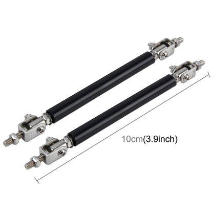 2 PCS Car Modification Large Surrounded By The Rod Telescopic Lever Front and Rear Bars Fixed Front Lip Back Shovel Adjustable Small Rod, Length: 10cm(Black) - Trunk & Bumper Accessories by PMC Jewellery | Online Shopping South Africa | PMC Jewellery