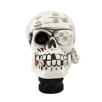 Pirate Skull Shaped Universal Vehicle Car Shifter Cover Manual Automatic Gear Shift Knob (White) - Shift Knob by PMC Jewellery | Online Shopping South Africa | PMC Jewellery | Buy Now Pay Later Mobicred