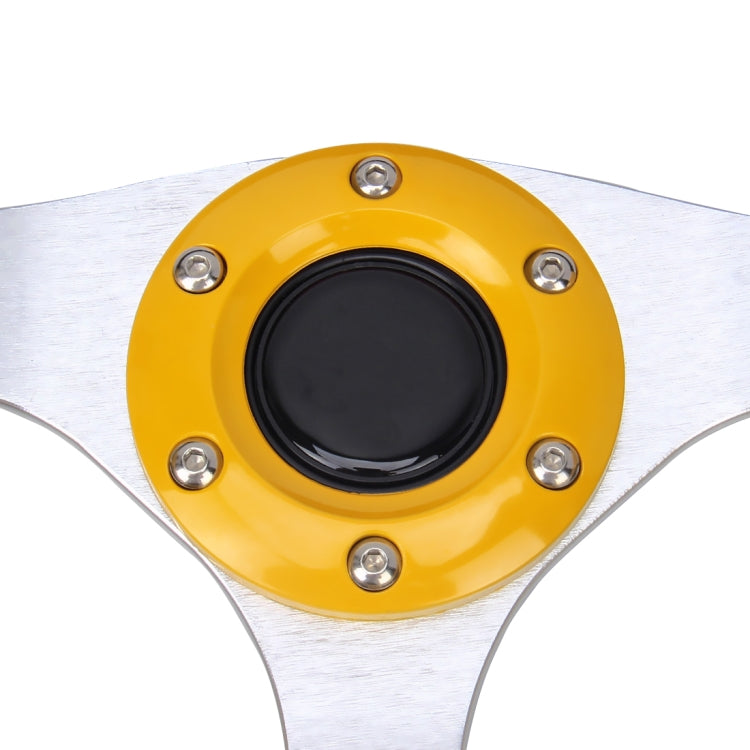 Car Modified Racing Sport Horn Button Steering Wheel, Diameter: 32cm(Yellow) - Steering Wheel Accessories by PMC Jewellery | Online Shopping South Africa | PMC Jewellery | Buy Now Pay Later Mobicred